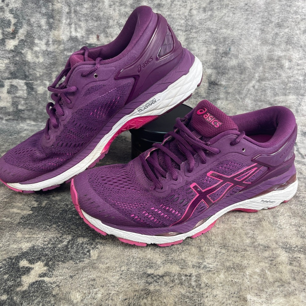 Asics Gel Kayano Running Shoes Womens 7 Prune Pink Long Distance Mesh